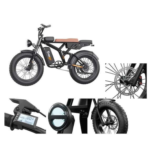 Afoxsos 20 in. Off Road Electric Bike 1200 Watt Powerful Motor 7