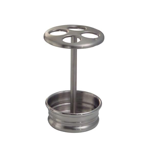 interDesign Cameo Toothbrush Holder in Split Finish Polished and Brushed