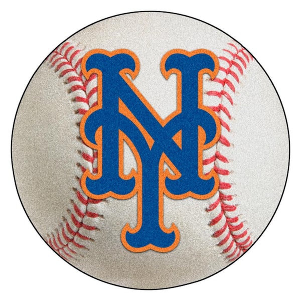 FANMATS MLB New York Mets Photorealistic 27 in. Round Baseball Mat 6443 ...