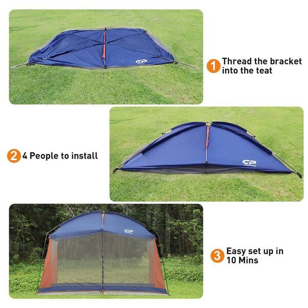 Cesicia 12 x 10 ft. Mesh Net Wall Canopy Screen Dome Tent in Blue