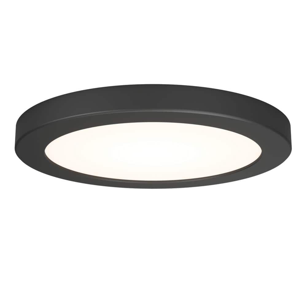 Artika Europa Disk 7 in. 1 Light Black Selectable LED Flush