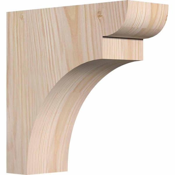 Ekena Millwork 3-1/2 in. x 10 in. x 10 in. Douglas Fir Yorktown Smooth Corbel