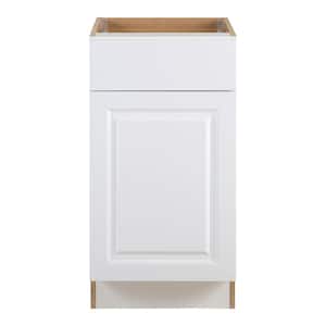 Benton Assembled 18x34.5x24.5 in. Base Cabinet with Soft Close Full Extension Drawer in White
