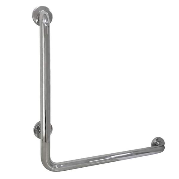 Kingston Brass LShaped 24 in. x 1-1/2 in. Grab Bar in Mirror