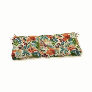 Tropical Rectangular Outdoor Bench Cushion in Beige