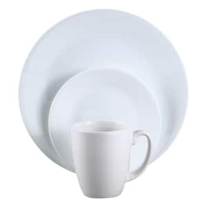 16-Piece Casual White Glass Dinnerware Set (Service for 4)