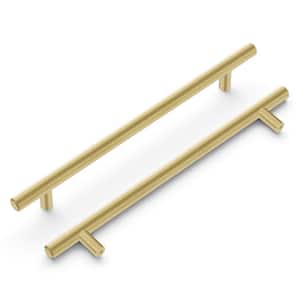 Bar Pulls Collection 7-9/16 in. (192 mm) Center-to-Center Royal Brass Finish Cabinet Pull (5-Pack)