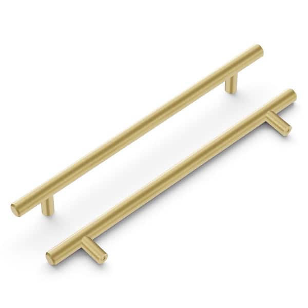 HICKORY HARDWARE Bar Pulls Collection 7-9/16 in. (192 mm) Center-to-Center Royal Brass Finish Cabinet Pull (5-Pack)