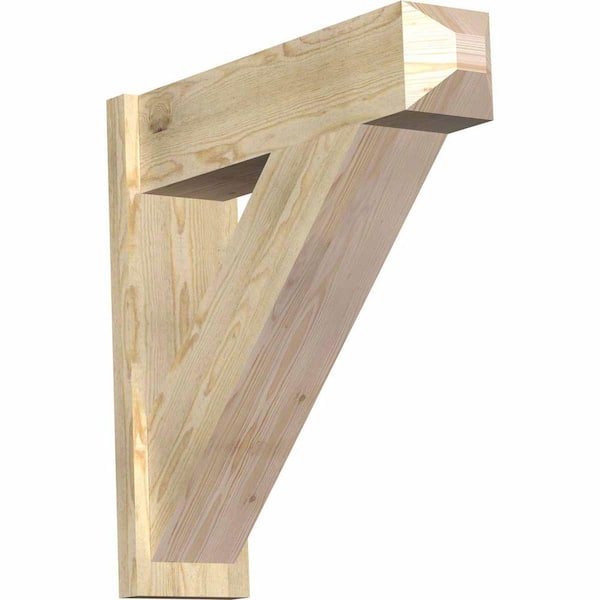 Ekena Millwork 8 in. x 30 in. x 30 in. Traditional Craftsman Rough Sawn Douglas Fir Outlooker
