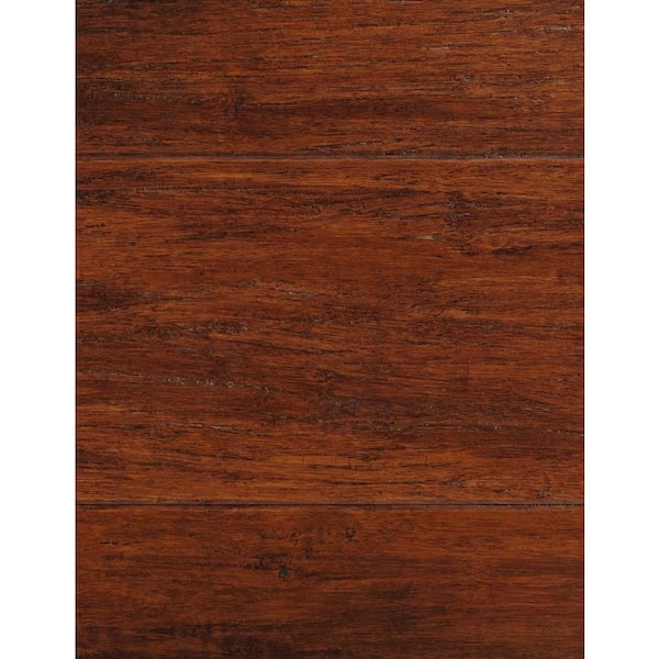 Home Decorators Collection Handscraped Strand Woven Brown 3/8 in. T x 5-1/8 in. W x 36 in. L Click Engineered Bamboo Flooring (25.625 sq.ft. /case)