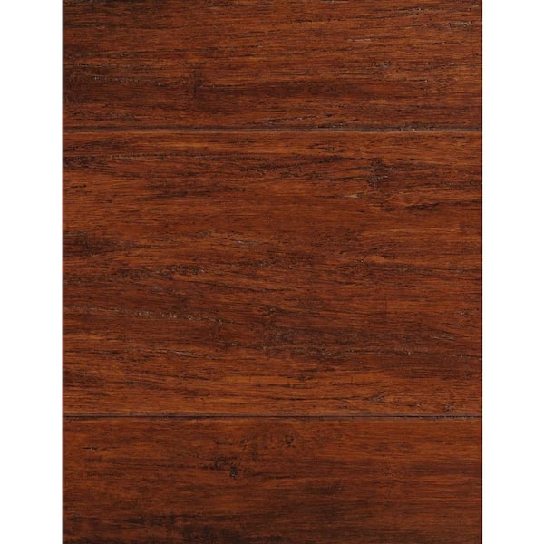 Home Decorators Collection Handscraped Strand Woven Brown 1/2 in.Thick x 5-1/8 in.Wide x 72-7/8 in.Length Solid Bamboo Flooring (25.93 sq.ft./case)