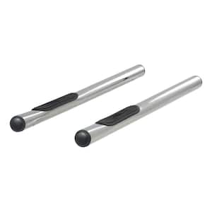 3-Inch Round Polished Stainless Steel Nerf Bars, No-Drill, Select Toyota Tacoma