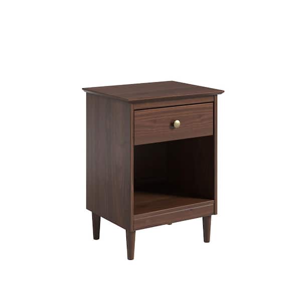 Jela-USA Walnut 1-Drawer 15 in. Nightstand - Spencer 47950 - The