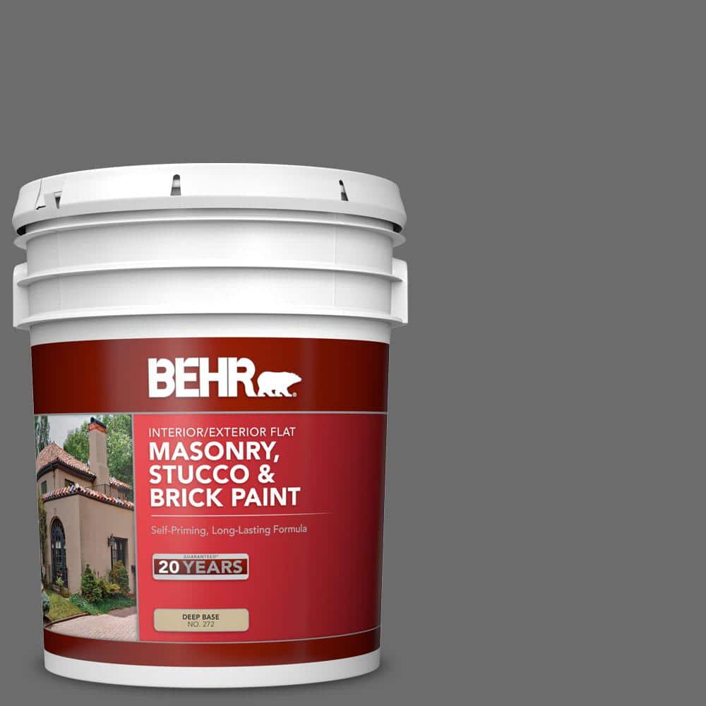5 gal. #780F-6 Dark Granite Flat Interior/Exterior Masonry, Stucco and Bric