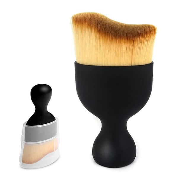 Soft Bristle Car Interior Cleaning Brush w/ Dust Shield, Multi-Purpose Duster for Dashboard, Vent, Leather-Scratch-Free