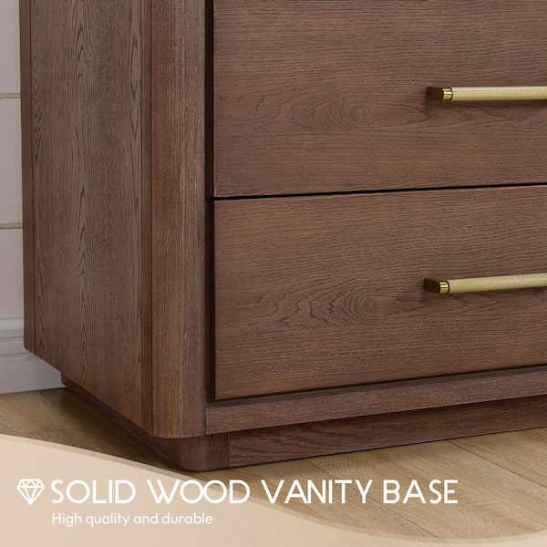 Porto 84 Free-standing Double Bath Vanity in Aged Natural Oak