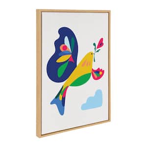 "Colorful Geometric Bird" by Rachel Lee, 1-Piece Framed Canvas Animal Art Print, 23 in. x 33 in.