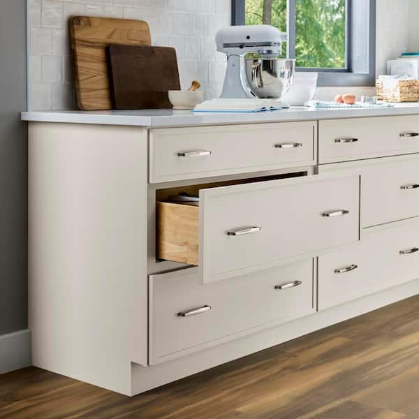 Leyton 30 in. Wx 24 in. Dx 34.5 in. H Ready to Assemble Plywood Slim Shaker Drawer Base Kitchen Cabinet in Antique White