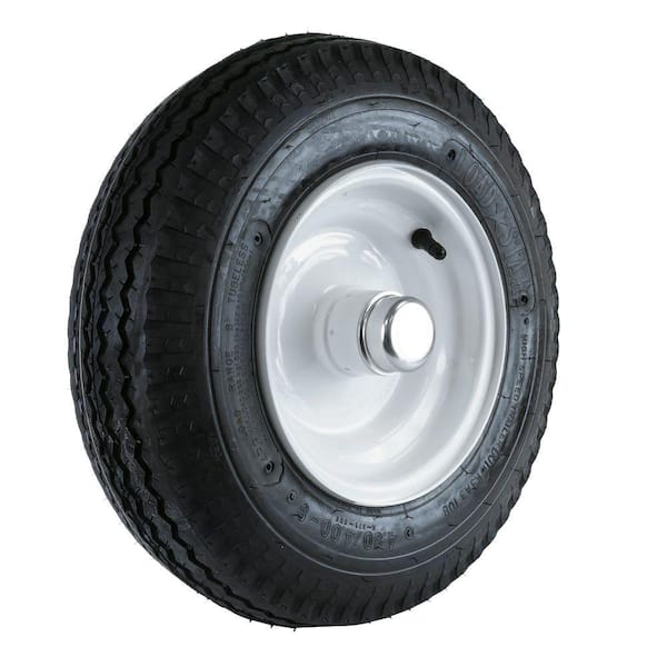 Martin Wheel 480/400-8 LRB Tire and Wheel with 1 in. Bearing for Log Splitter/Trailer