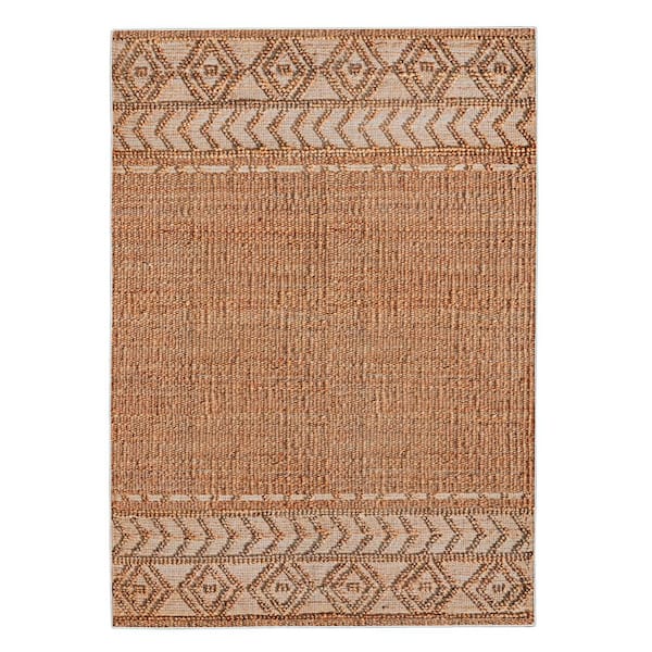 Linon Home Decor Lachlan Cooper and Cream 2 ft. x 3 ft. Accent Rug