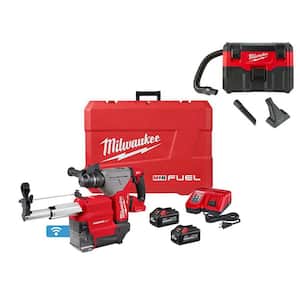 M18 FUEL 18V Lithium-Ion Brushless 1-1/8 in. Cordless SDS-Plus Rotary Hammer/Dust Extractor Kit W/Cordless Wet/Dry Vac