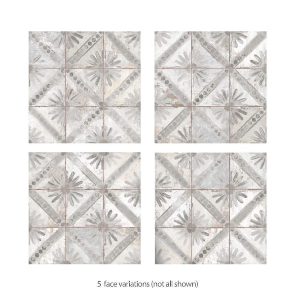 Merola Tile Harmonia Kings Marrakech Grey 13 in. x 13 in. Ceramic