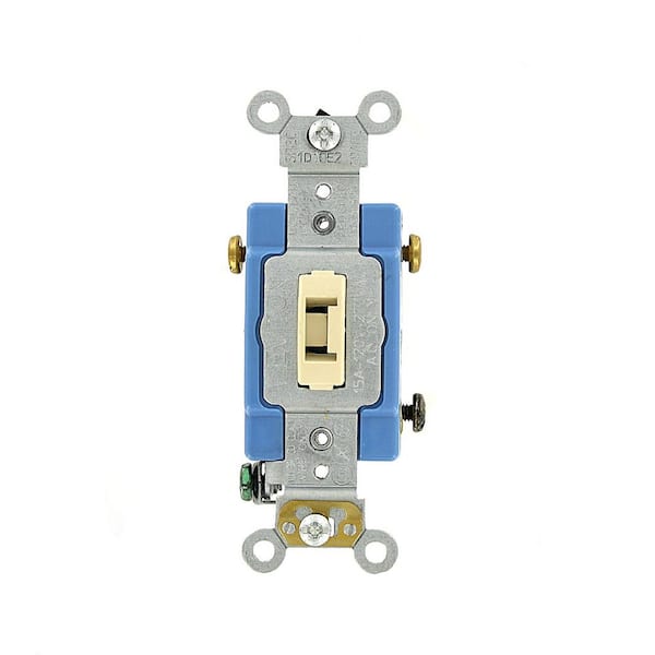 15 Amp Industrial Grade Heavy Duty 3-Way Locking Switch, Ivory 1203-2IL