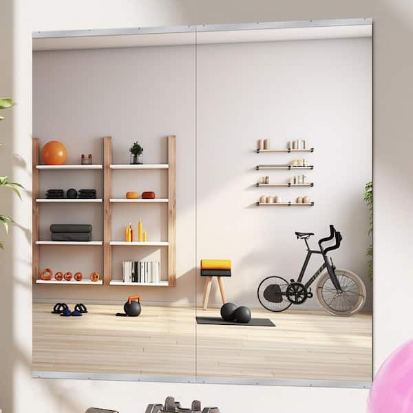 36 in. W x 72 in. H Rectangular Frameless Tempered HD Wall Mirror/Gym Mirror/Dance Mirror