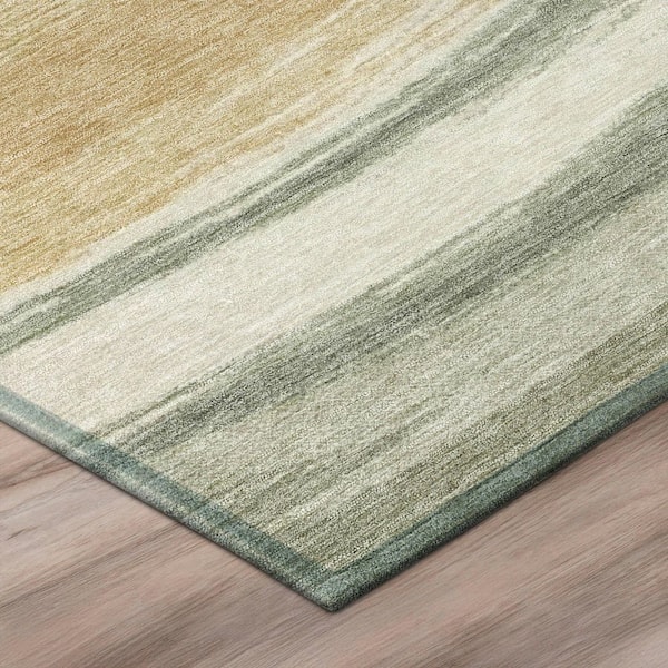 Chantille Machine Washable Indoor/Outdoor Abstract ACN2961 Gold 3 ft. x 4 ft. Area Rug