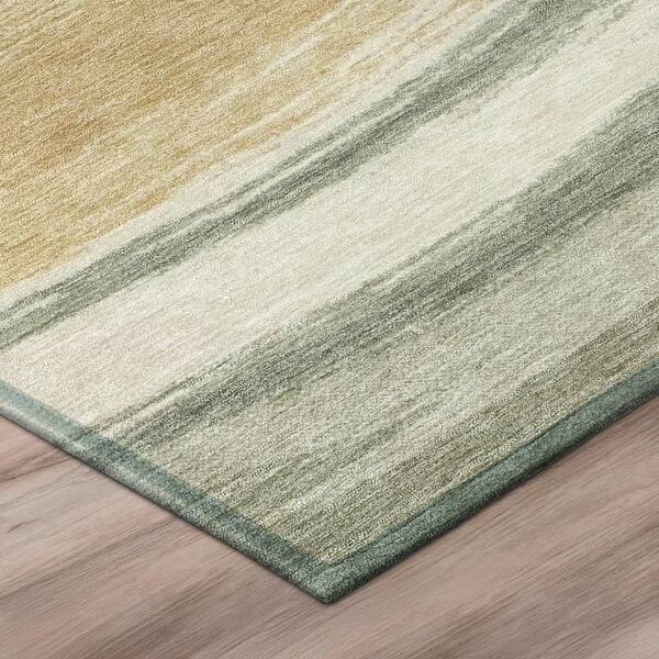 Chantille Machine Washable Indoor/Outdoor Abstract ACN2961 Gold 5 ft. x 7 ft. 6 in. Area Rug