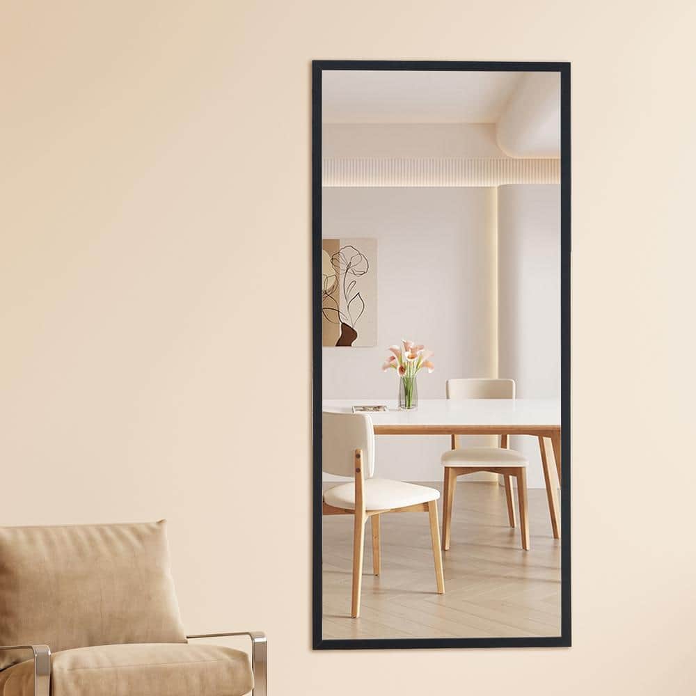 Tenleaf 71 in. W x 31.5 in. H Rectangle Solid Wood Framed Black Mirror ...