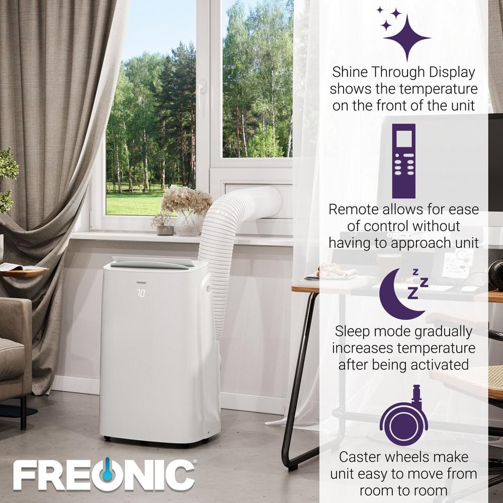 Freonic 7000 BTU White Portable Air Conditioner with Remote