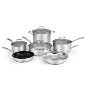 Classic 10 Piece Stainless Steel Cookware Set with Lids