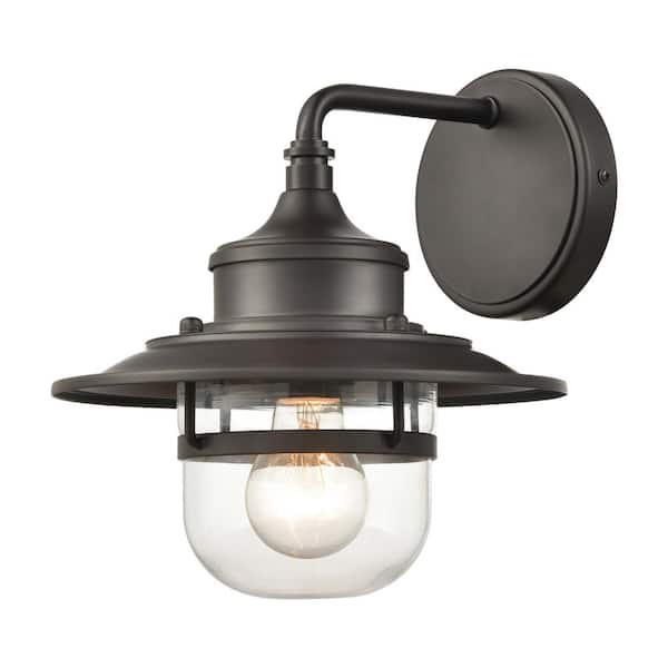 Titan Lighting Wexford Oil Rubbed Bronze Outdoor Hardwired Wall Sconce with No Bulbs Included
