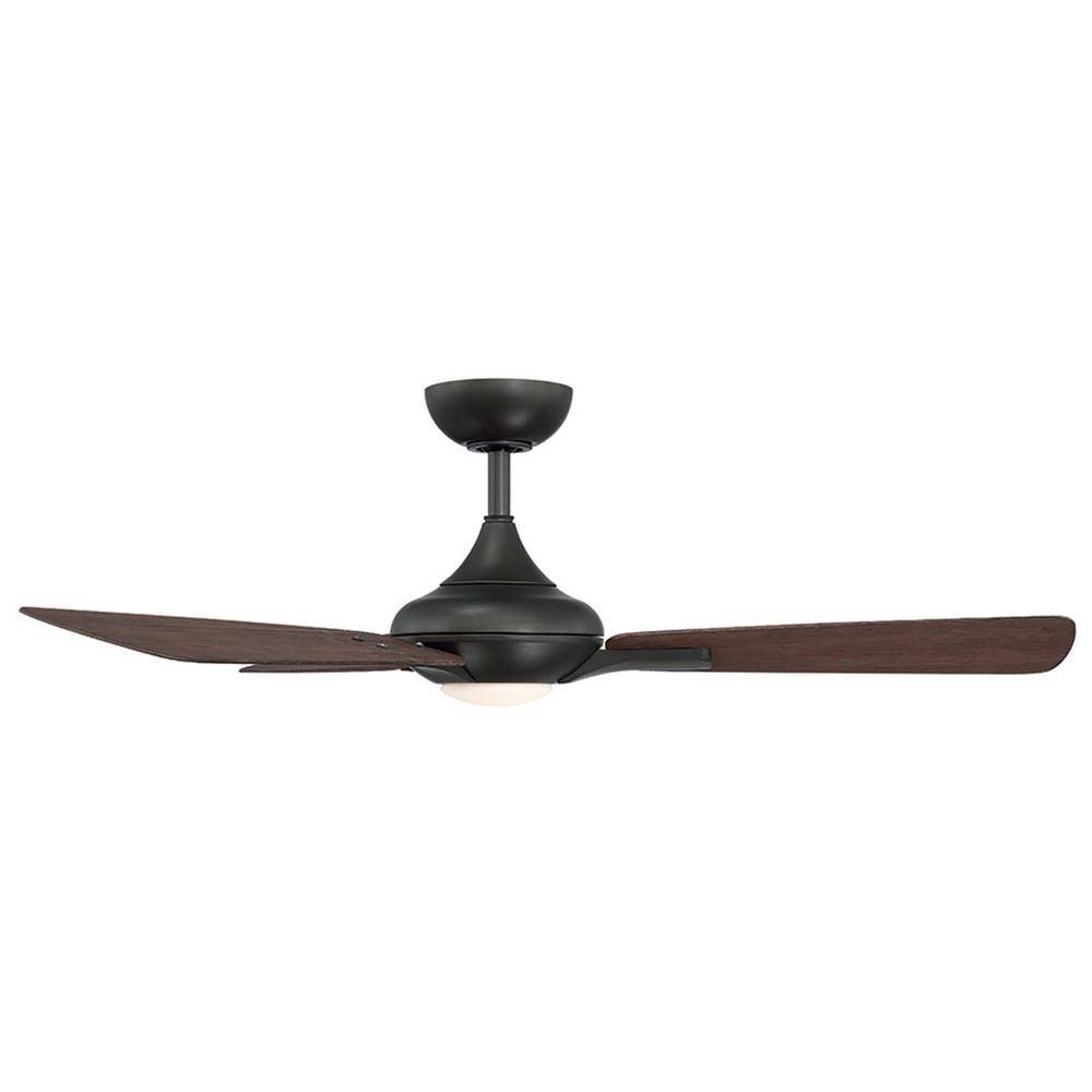 Mykonos 52'' Bronze and Dark Walnut Smart Ceiling Fan with LED Light