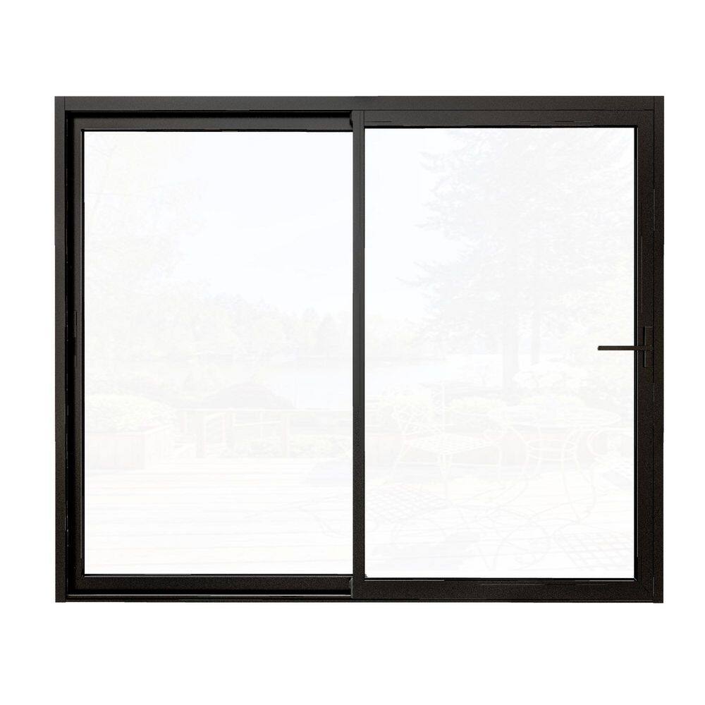 96 in. x 80 in. Black Universal Aluminum Multi-Sliding Patio Door with Double Glazed Low-E Glass and Retractable Screen price history on PriceWatchPro