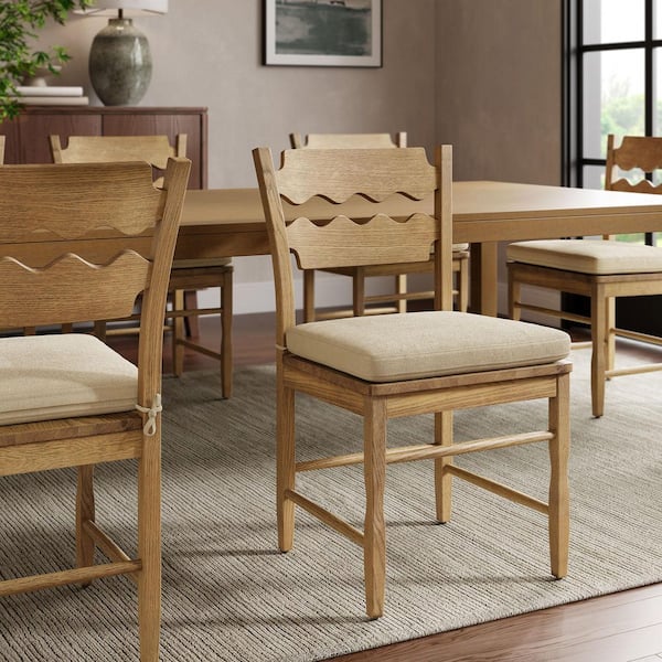 Jax Fabric Seat Cushion With Zipper in Linen
