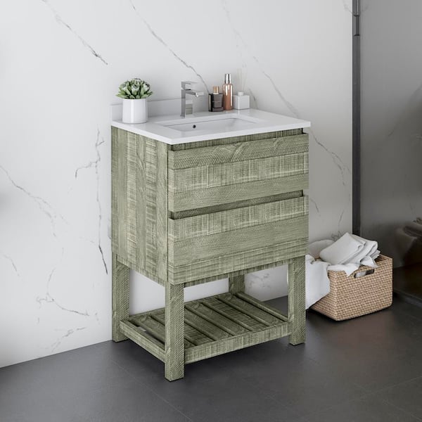 Fresca Formosa 23 in. Freestanding Open Bottom Single Bath Vanity Cabinet without Top in Sage Gray