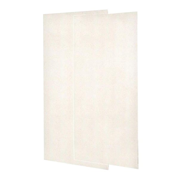 Swanstone 1/4 in. x 36 in. x 72 in. Two Piece Easy Up Adhesive Shower Wall Panels in Baby's Breath