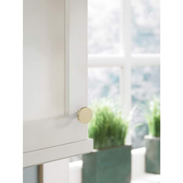 Sutton 1-3/8 in. (35mm) Brushed Gold Round Cabinet Knob