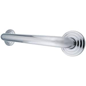 Decorative 12 in. x 1-1/4 in. Grab Bar in Polished Chrome