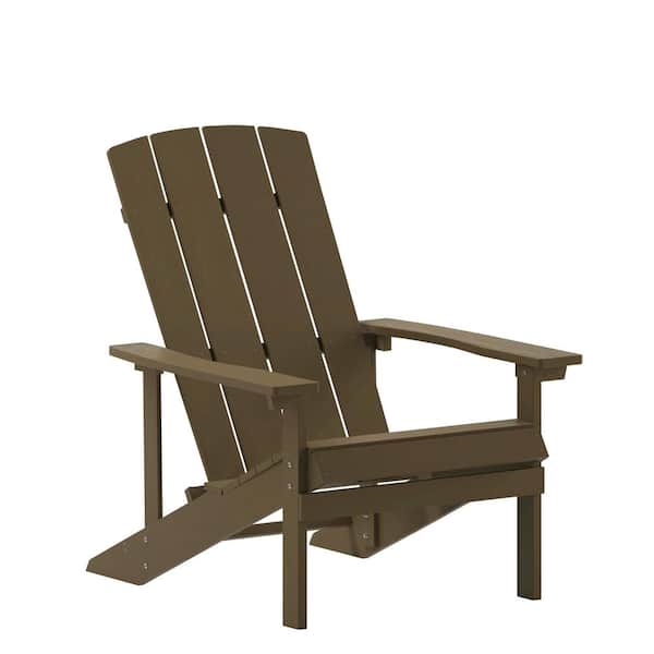 TAYLOR + LOGAN Bayfield Mahogany Weather Resistant Lounge Faux Wood Resin Adirondack Chair Without Cushion