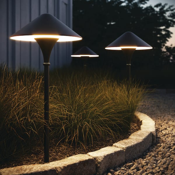Apex Hardwired Black Weather Resistant Non Motion Sensing Path Light