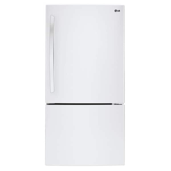 LG 24 cu. ft. Bottom Freezer Refrigerator in Smooth White