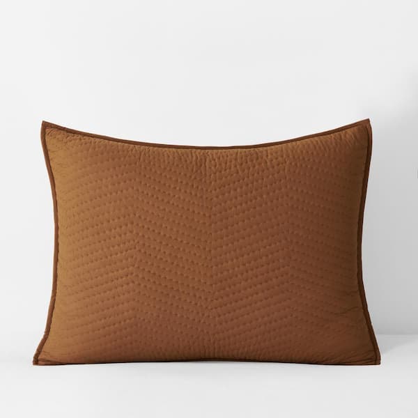 The Company Store Company Rust Cotton Standard Quilted Sham