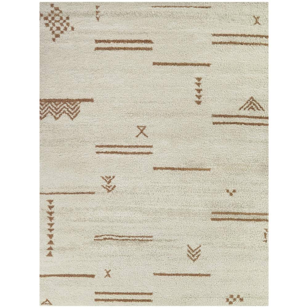 Large Red Abstract Synthetic Easy Care Area Rug