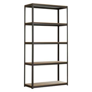 5 Tier Heavy Duty Metal Black Shelves with Open Storage and Easy to Assemble