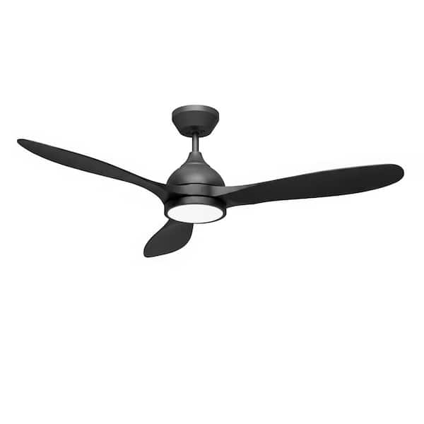 52 in. High-Airflow Ceiling Fan with Light - Quiet & Reversible DC Motor, 6-Speed 6500CFM Remote Control 3CCT Memory LED
