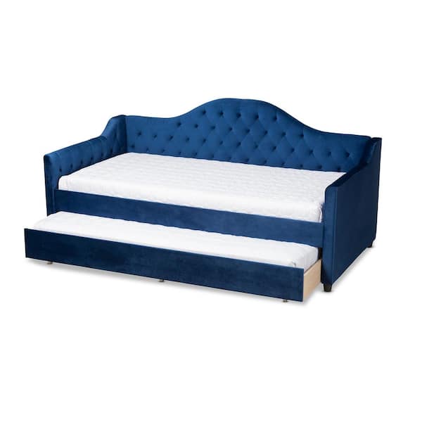 Baxton Studio Perry Royal Blue Twin Trundle Daybed