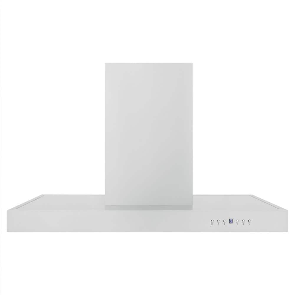 36" Stainless Steel Convertible Island Range Hood with Charcoal Filter